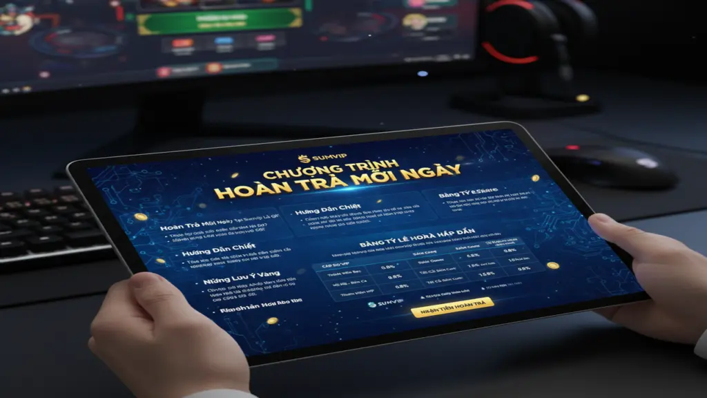 Cách nhận hoàn trả mỗi ngày Sumvip