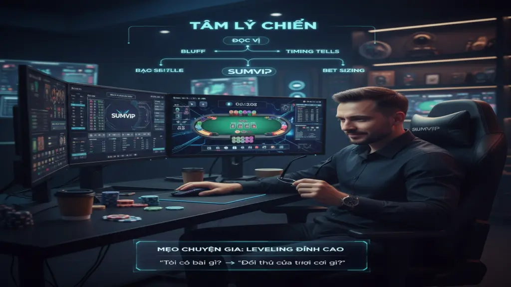 Tâm lý chiến trong bài Poker Sumvip